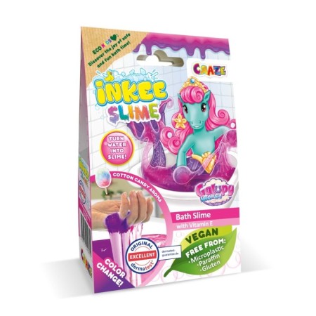 Slime de baie sirena Galupy cu vitamina E si culoare schimbatoare de la roz la mov